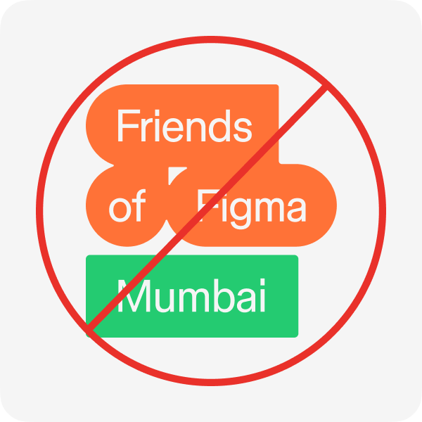 Incorrect usage: the logo recoloured orange and green
